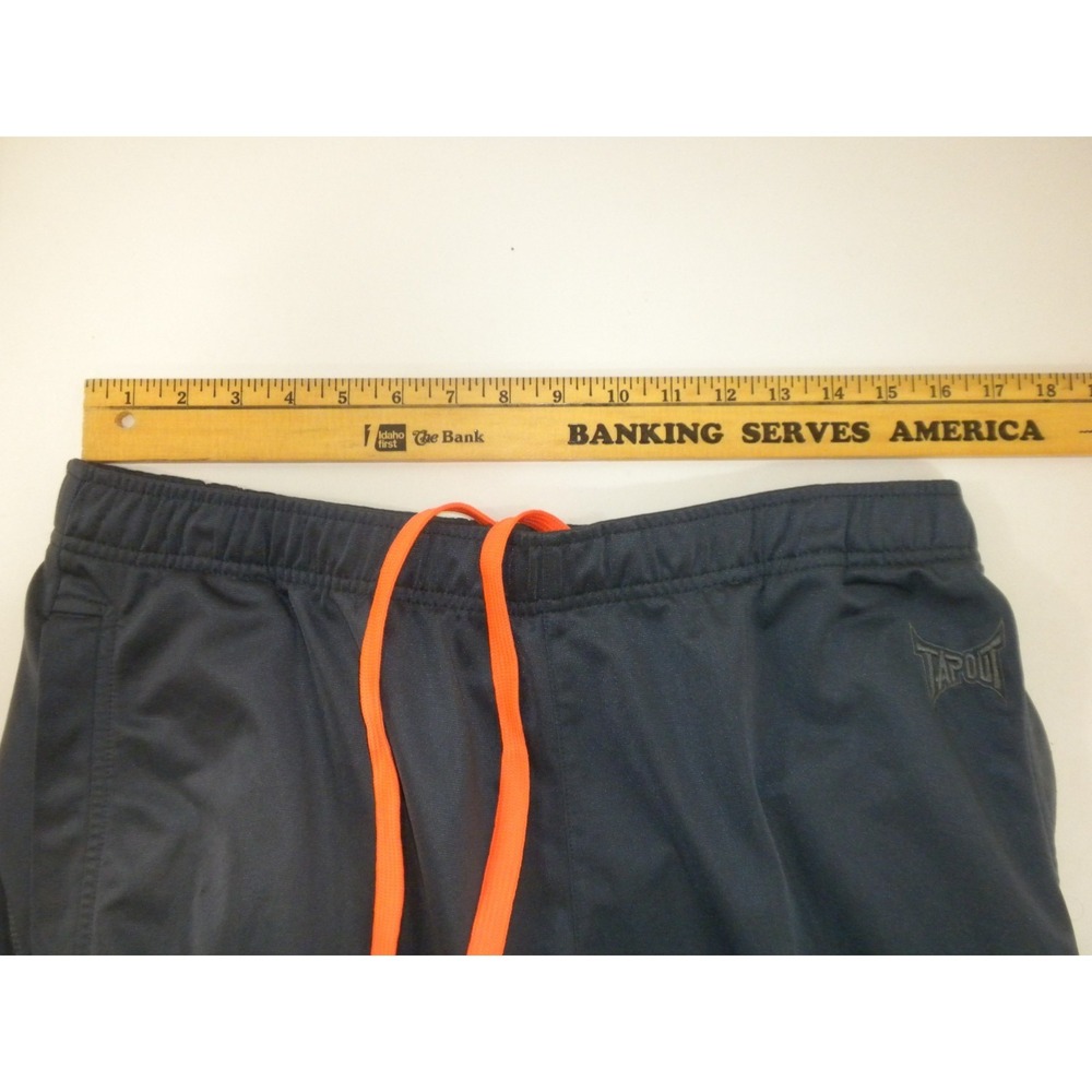 Tapout Sweatpants Joggers Mens L Gray Orange‎ MMA Training Fight Warm Up Y2K - Picture 9 of 11
